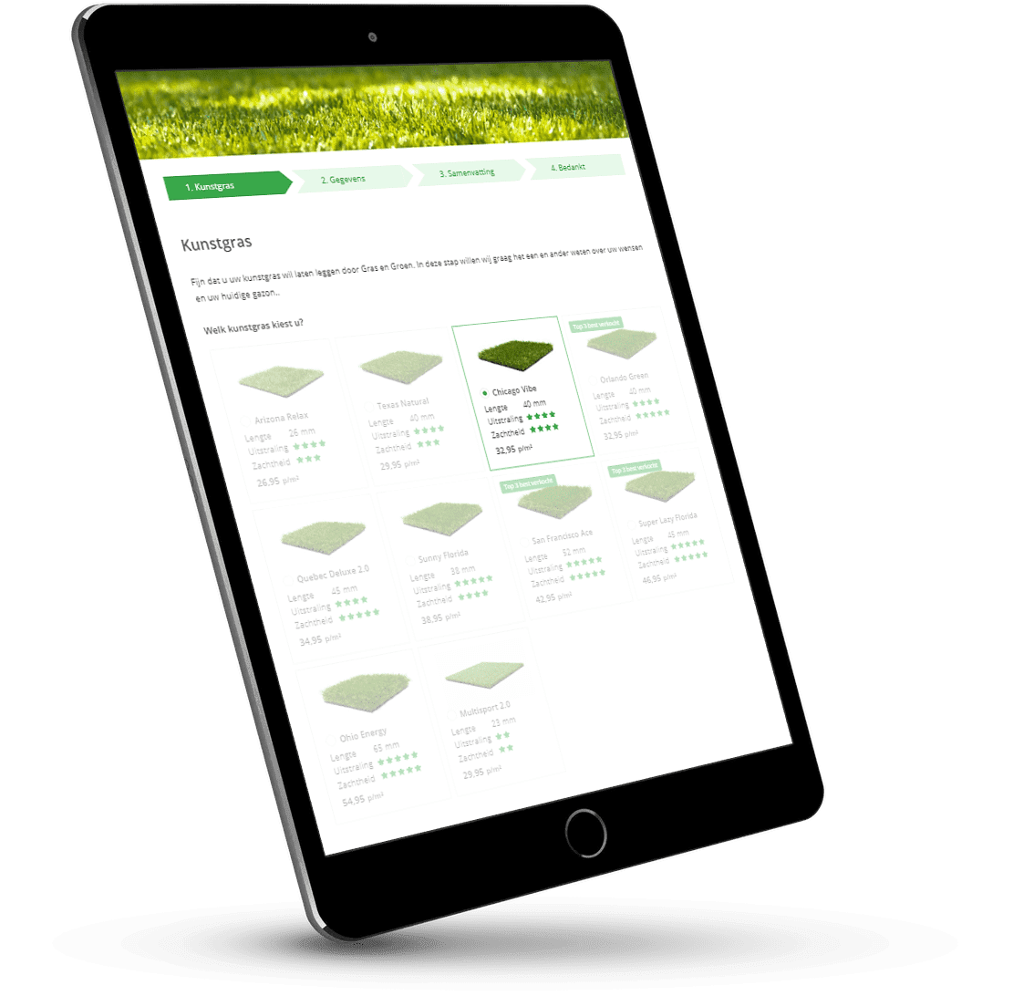 Tablet • Gras en Groen website